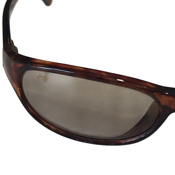 Maui Jim Cyclone Tortoise 136-10 Wrap Rectangle 8-base Unisex Sunglasses - Picture 12 of 13